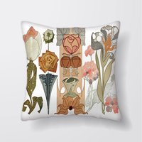 Jugendstil-Muster - Kissen-Abdeckung Fall Oder Gefüllt Mit Einsatz Jugendstil-Muster - Kissen-Abdeckung Fall Oder Gefüllt Mit Einsatz von foxyNfoxy