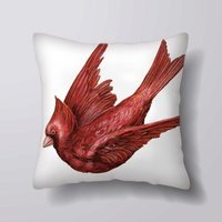 Roter Vogel - Anpassbare Personlized Kissen Abdeckung Fall Oder Gefüllt Mit Einsatz von foxyNfoxy