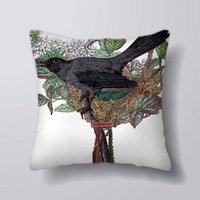 Schwarzer Vogel Auf Nest - Anpassbare Personlized Kissen Abdeckung Fall Oder Gefüllt Mit Einsatz Schwarzer Vogel Auf Nest - Anpassbare Personlized Kissen Abdeckung Fall Oder Gefüllt Mit Einsatz von foxyNfoxy