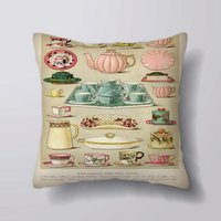 Tea British Party Abendessen Mittagessen Nachmittag - Kann Anpassbar Personlized Kissen Stoff Panel Oder Fall Mit Füllung Tea British Party Abendessen Mittagessen Nachmittag - Kann Anpassbar Personlized Kissen Stoff Panel Oder Fall Mit Füllung von foxyNfoxy