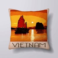 Vietnam Reisen - Anpassbare Personlized Kissen Abdeckung Fall Oder Gefüllt Mit Einsatz von foxyNfoxy
