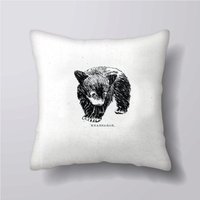 Vintage Bär Illustration - Anpassbare Personlized Kissen Abdeckung Fall Oder Gefüllt Mit Einsatz von foxyNfoxy