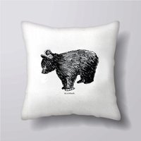 Vintage Bär Illustration - Anpassbare Personlized Kissen Abdeckung Fall Oder Gefüllt Mit Einsatz von foxyNfoxy