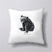 Vintage Bär Illustration - Anpassbare Personlized Kissen Abdeckung Fall Oder Gefüllt Mit Einsatz von foxyNfoxy