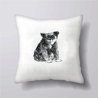 Vintage Bär Illustration - Anpassbare Personlized Kissen Abdeckung Fall Oder Gefüllt Mit Einsatz von foxyNfoxy