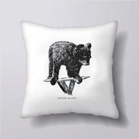 Vintage Bär Illustration - Anpassbare Personlized Kissen Abdeckung Fall Oder Gefüllt Mit Einsatz von foxyNfoxy