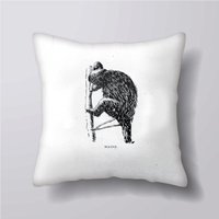 Vintage Bär Illustration - Anpassbare Personlized Kissen Abdeckung Fall Oder Gefüllt Mit Einsatz von foxyNfoxy