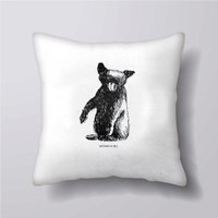 Vintage Bär Illustration - Anpassbare Personlized Kissen Abdeckung Fall Oder Gefüllt Mit Einsatz von foxyNfoxy
