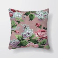 Vintage Blume Rosa Muster - Kann Anpassbar Personlized Kissen Abdeckung Fall Oder Gefüllt Mit Einsatz von foxyNfoxy