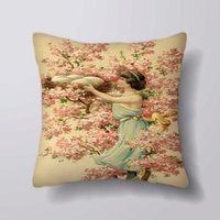Vintage Blumen Fee - Anpassbare Personlized Kissen Abdeckung Fall Oder Gefüllt Mit Einsatz von foxyNfoxy