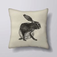 Vintage Hase Illustration - Kann Anpassbar Personlized Kissen Abdeckung Fall Oder Gefüllt Mit Einsatz von foxyNfoxy