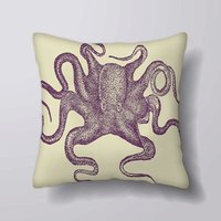Vintage Picture Octopus Meer Ozean - Kissen-Abdeckung Fall Oder Gefüllt Mit Einsatz von foxyNfoxy