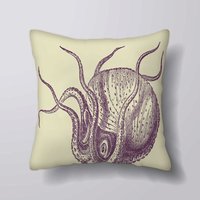 Vintage Picture Octopus Meer Ozean - Kissen-Abdeckung Fall Oder Gefüllt Mit Einsatz von foxyNfoxy