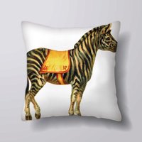 Vintage Zirkus Zebra - Kann Becustomizeable Personlized Kissen Abdeckung Fall Oder Gefüllt Mit Einsatz von foxyNfoxy