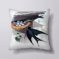 Vogel Und Nest - Anpassbare Personlized Kissen Abdeckung Fall Oder Gefüllt Mit Einsatz von foxyNfoxy
