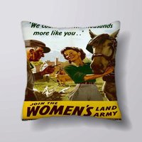Weltkrieg Propaganda Join The Woman Es Land Army - Kissen-Abdeckung Fall Oder Gefüllt Mit Einsatz Weltkrieg Propaganda Join The Woman Es Land Army - Kissen-Abdeckung Fall Oder Gefüllt Mit Einsatz von foxyNfoxy