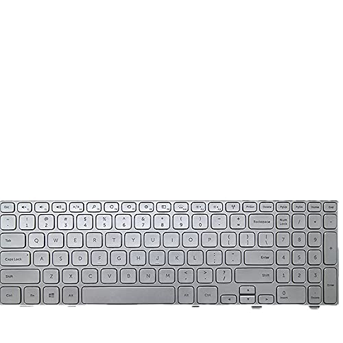 fqparts-cd Replacement Laptop Tastatur für for Dell for Inspiron 15 7537 Amerikanische Version Farbe Silber 90.47L07.L01 SG-62010-XUA 9Z.NAULN with Backlight von fqparts