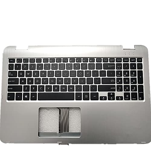 Replacement Laptop-Obergehäuse C-Schale & Touchpad & Tastatur für for ASUS for VivoBook Flip TP501UA TP501UB TP501UQ Silber Amerikanische Version von fqparts