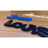 Wunschname Schriftzug 3D Optik Zimmertür Türschild Geschenk Wanddeko Praxis Kinderzimmer Taufe Geburt von frEAkyploTT