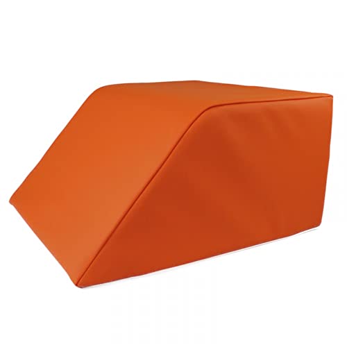 Stufenlagerungswürfel mit Schräge, Bandscheibenwürfel, Lagerungswürfel, mit viskoelastischer Schicht Farbe Orange von fränkische Schlaf-Manufaktur