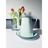 Kanne Emaille Mint Vintage Brocante Landhaus French Shabby-Chic Cottage Pastell Krug Vase Gießkanne Kanne Emaille Mint Vintage Brocante Landhaus French Shabby-Chic Cottage Pastell Krug Vase Gießkanne von fraeuleinalpenrose