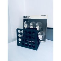 Space Age Lp-ständer Vintage Schallplattenständer 70Er Jahre 80Er Bauhaus Minimalist Postmoderne Zeitschriftenständer Schwarz von fraeuleinalpenrose