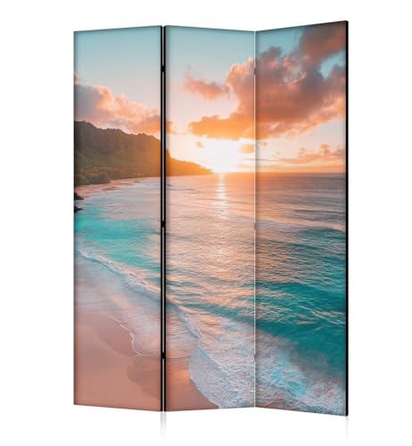 framed concept - Paravent Raumteiler Holz 135x172 cm, 3-teilig beidseitig, Sichtschutzwand von framed concept