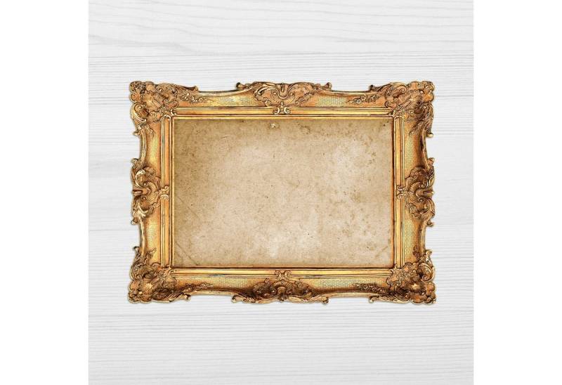 framepad.de Platzset Tischset abwaschbar - Framepad "Florenz" in gold, (1-St., 44 x 32cm), Tischset in eleganter Bilderrahmen-Optik aus erstklassigem Vinyl von framepad.de