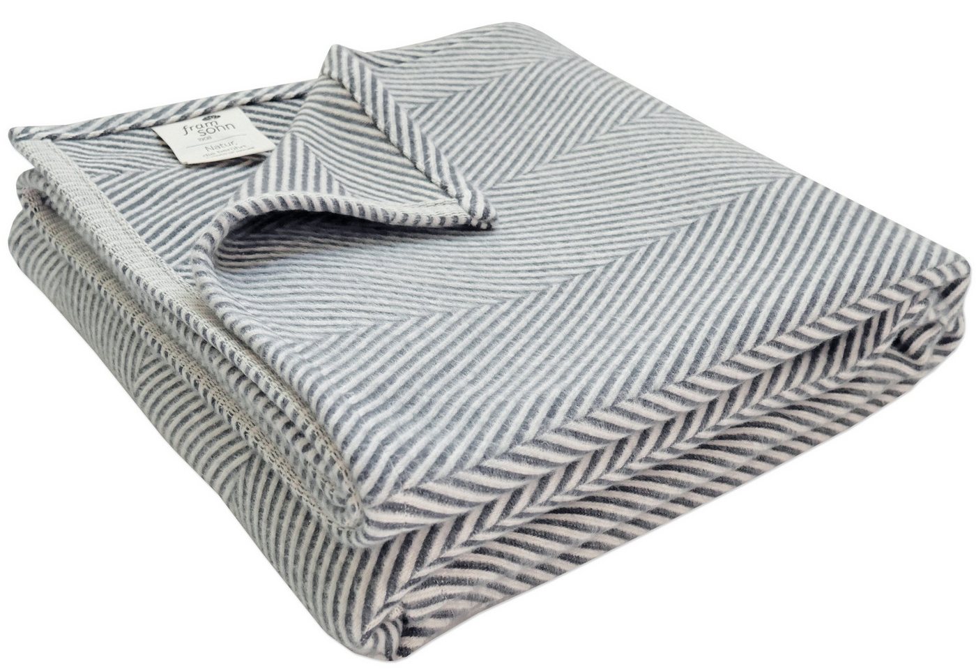 Wohndecke Flanell Fischgrät 150 x 200 cm, framsohn frottier von framsohn frottier