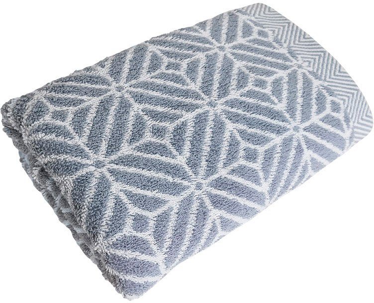 framsohn frottier Duschtuch Design Jaquard Raute Badetuch, Jacquard-Walkfrottier (1-St), mehrfarbig gewebtem Saum, hergestellt in Österreich von framsohn frottier