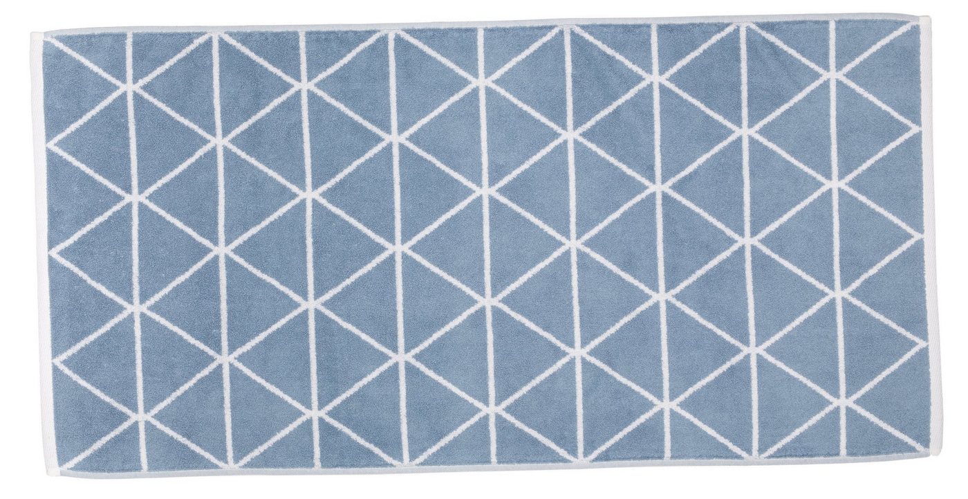 framsohn frottier Duschtuch Triangle Graphics' 67 x 140 cm Niagara - Blau von framsohn frottier