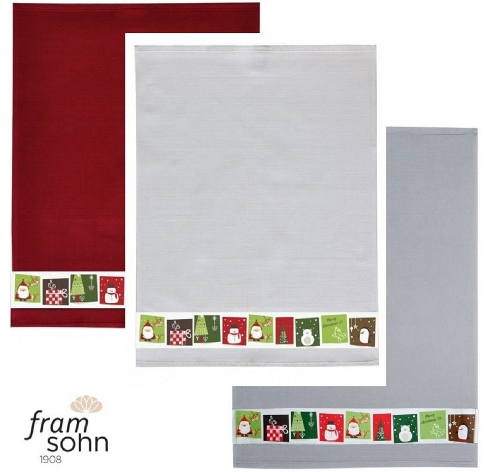 framsohn frottier Geschirrtuch framsohn Geschirrtuch 'Xmas Motive' Waffelpique 50 x 70 cm, (1-tlg) von framsohn frottier