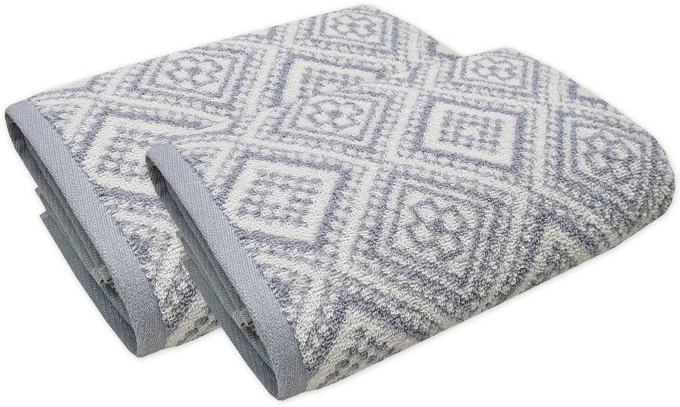 framsohn frottier Handtuch Set Arabeske, Walkfrottier (2-St), skandinavisch gemustert, hergestellt in Österreich von framsohn frottier