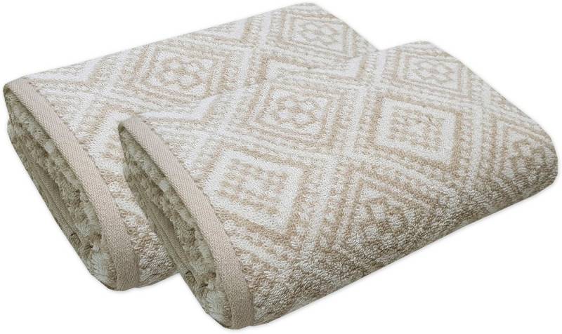 framsohn frottier Handtuch Set Arabeske, Walkfrottier (Set, 2-St), skandinavisch gemustert, hergestellt in Österreich von framsohn frottier