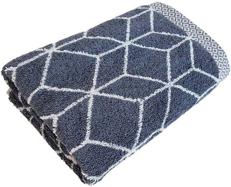 framsohn frottier Handtuch Set Design Jacquard Prisma, Jacquard-Walkfrottier (Set, 2-St), mehrfarbig gewebtem Saum, hergestellt in Österreich von framsohn frottier