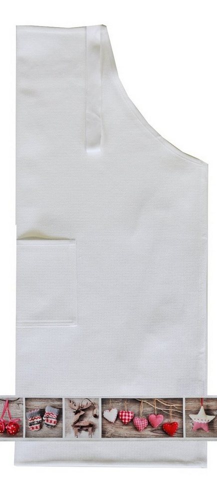 framsohn frottier Kochschürze Waffel 'Herzerl' 68 x 76 cm von framsohn frottier