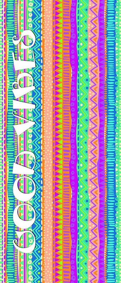 framsohn frottier Strandtuch Liegetuch 'good vibes' 80 x 180 cm von framsohn frottier