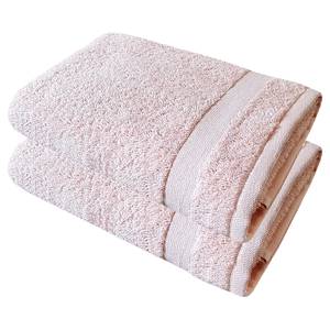 home24 Bio Handtücher Organic Nature 2er-Set 50 x 100cm Pink/Altrosa von home24