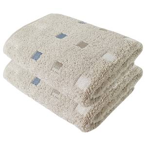 home24 Handtuch-Set Quattro 2er-Set 50 x 100cm Beige/Cappuccino von home24