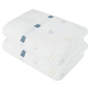 home24 Handtuch-Set Quattro 2er-Set 50 x 100cm Weiß/Weiß von home24
