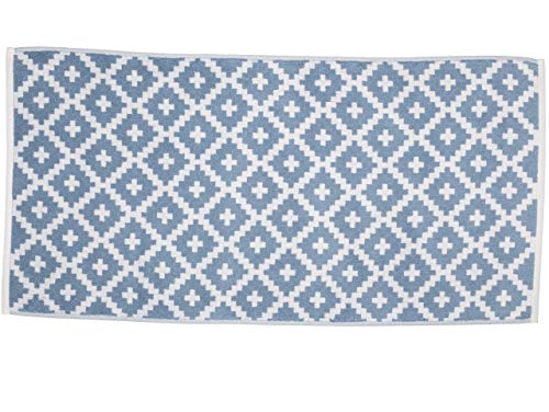 framsohn Badvorleger ''Rauten Graphics'' 67 x 120 cm Niagara/Blau von framsohn