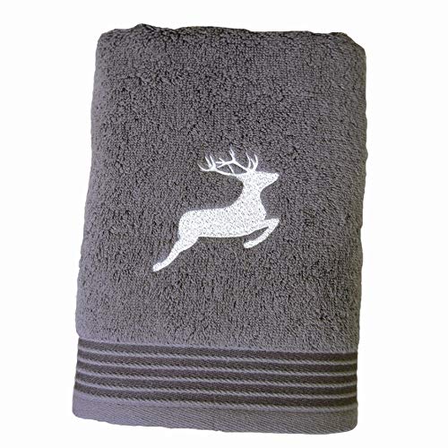 framsohn Frottier Duschtuch Hirsch 67 x 140 cm Taupe - Braun von framsohn