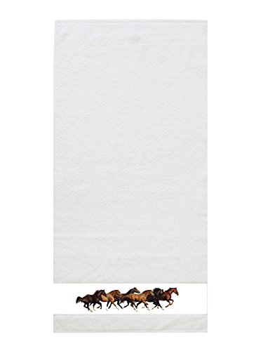 framsohn Gästetuch Pferde 30 x 50 cm Weiß von framsohn