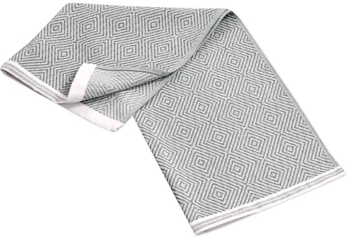 framsohn Geschirrtücher Modern Kitchen 'Raute' Grau 50 x 70 cm von framsohn