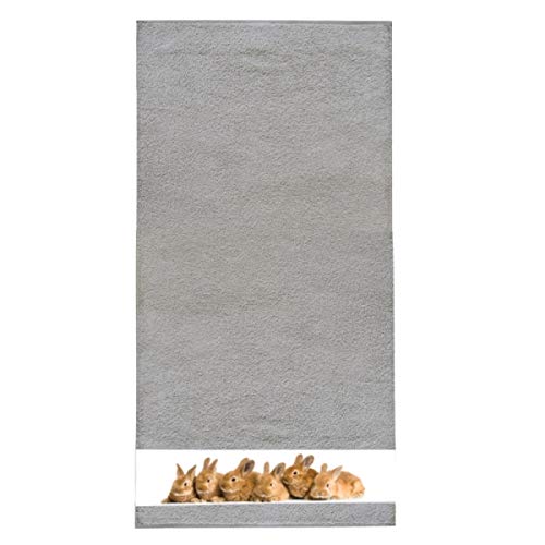 framsohn Handtuch Hasen 50 x 100 cm Oxford Tan - Beige von framsohn