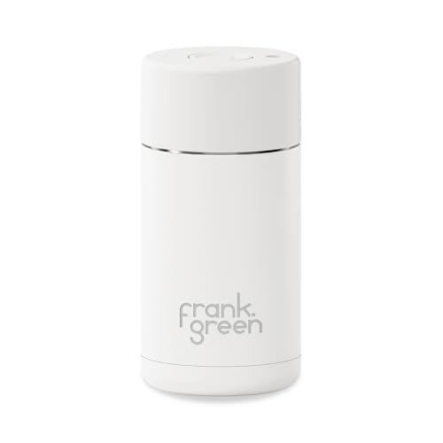 frank green Wiederverwendbarer Keramikbecher – Reise-Kaffeetasse, Edelstahl-Kaffeetasse, isolierter Becher – Druckknopfdeckel – 340 ml – Wolke frank green Wiederverwendbarer Keramikbecher – Reise-Kaffeetasse, Edelstahl-Kaffeetasse, isolierter Becher – Druckknopfdeckel – 340 ml – Wolke von frank green