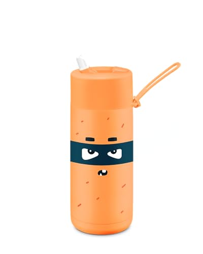 frank green Frankster-Trinkflasche für Kinder, wiederverwendbar, mit Klapp-Trinkhalm-Deckel, auslaufsicher, Keramikfutter, Rotkehlchen, Neonorange, 473 ml frank green Frankster-Trinkflasche für Kinder, wiederverwendbar, mit Klapp-Trinkhalm-Deckel, auslaufsicher, Keramikfutter, Rotkehlchen, Neonorange, 473 ml von frank green