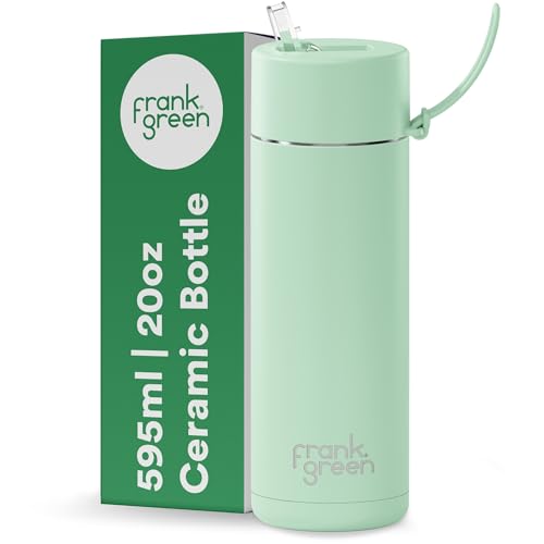 frank green Wasserflasche – 595 ml Metall-Wasserflasche mit Strohhalm-Deckel, keramisch isoliert, Edelstahl, dreifach wandig, Vakuum – Mint Gelato von frank green frank green Wasserflasche – 595 ml Metall-Wasserflasche mit Strohhalm-Deckel, keramisch isoliert, Edelstahl, dreifach wandig, Vakuum – Mint Gelato von frank green von frank green