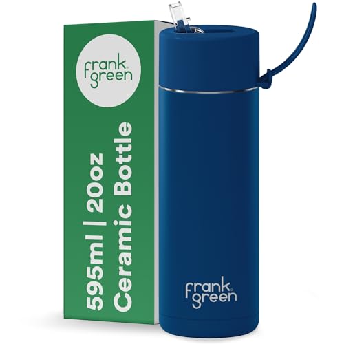 frank green Wiederverwendbare Wasserflasche mit Strohhalm-Deckel, Keramik-isolierte Wasserflaschen mit dreifachwandigem Vakuum, Edelstahl-Trinkflasche für Arbeit/Fitnessstudio, Khaki, 595 ml (Deep frank green Wiederverwendbare Wasserflasche mit Strohhalm-Deckel, Keramik-isolierte Wasserflaschen mit dreifachwandigem Vakuum, Edelstahl-Trinkflasche für Arbeit/Fitnessstudio, Khaki, 595 ml (Deep von frank green