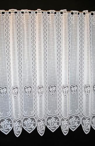 Scheibengardinen 90 - 130 cm hoch 0.23m Window Curtains 90cm long von frankgardinen